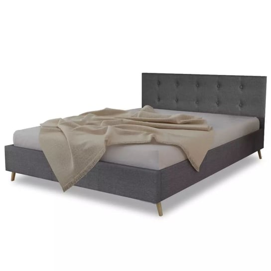 Rama łóżka szara, drewniana, 211x145 cm vidaXL