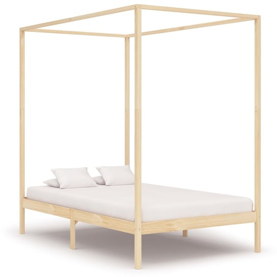 Rama łóżka VidaXL, z baldachimem, 140x200 cm vidaXL