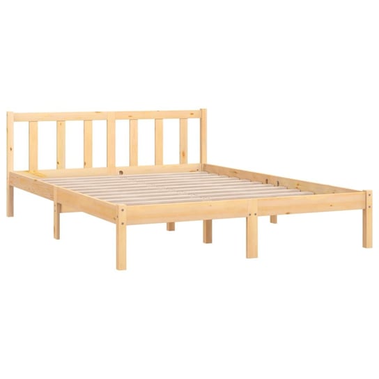 Rama łóżka wykonana z litego drewna sosnowego 140 x 200 cm Shumee