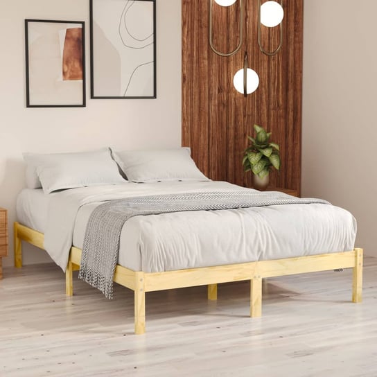 Rama łóżka, z Litego Drewna Sosnowego, VidaXL, 140x200 cm vidaXL