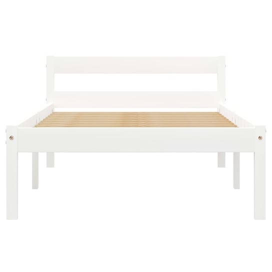 Rama łóżka z litego drewna w kolorze białym, 90 x 200 cm Shumee