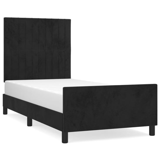 Rama łóżka z zagłówkiem 193x93 cm, czarna / AAALOE Inna marka