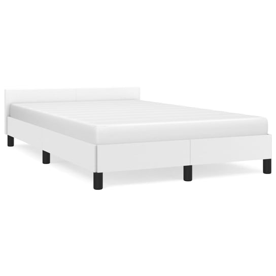 Rama łóżka z zagłówkiem, biała, 203x126x50 cm / AAALOE Inna marka