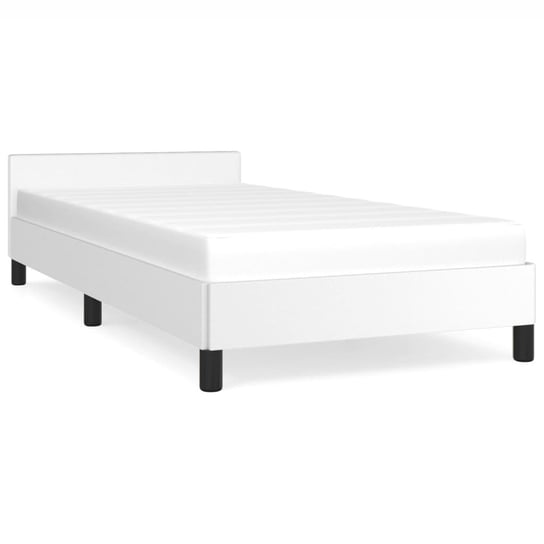 Rama łóżka z zagłówkiem, biała, 203x93x50 cm / AAALOE Inna marka