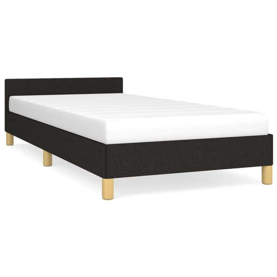 Rama łóżka z zagłówkiem, czarny, 193x93x50 cm Inna marka
