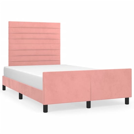 Rama łóżka z zagłówkiem - różowy, 203x126x118/128c Inna marka