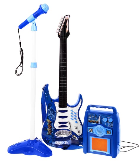 Ramiz,, gitara elektryczna dla dzieci, niebieska RAMIZ