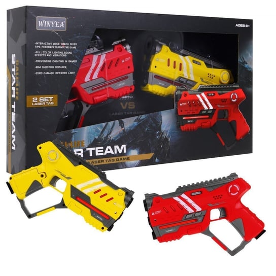 Ramiz, Paintball Laserowy dla dzieci - dwa pistolety Laser Tag - Żółty, Czerwony RAMIZ