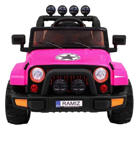 Ramiz, pojazd na akumulator Auto Terenowe Jeep Full Time z pilotem, różowy RAMIZ