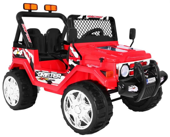 Ramiz, pojazd na akumulator Auto Terenowe Jeep Raptor z pilotem, czerwony RAMIZ
