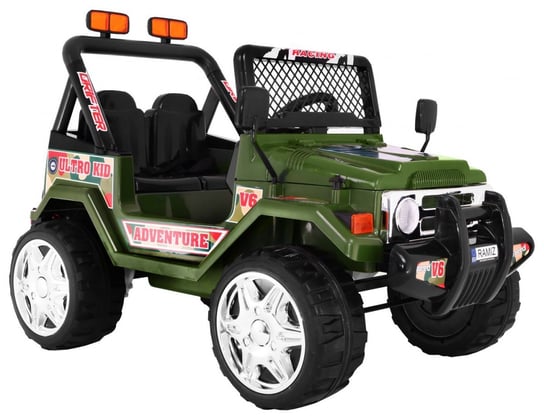 Ramiz, pojazd na akumulator Auto Terenowe Jeep Raptor z pilotem, zielony RAMIZ