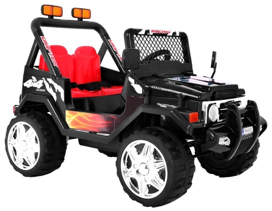 Ramiz, pojazd na akumulator Jeep Raptor, czarny RAMIZ