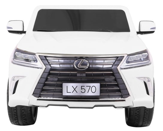 Ramiz, pojazd na akumulator LEXUS LX570 z pilotem + 4x4 - biały Toyota