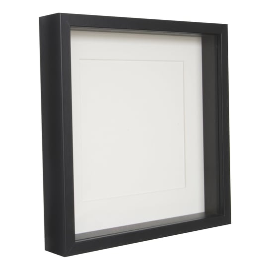 Ramka 3D box 28x28 cm z passe-partout 
kolor czarny BD art