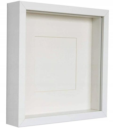 Ramka BOX biała 3D 30x30 cm głęboka na zdjęcia MATKAM