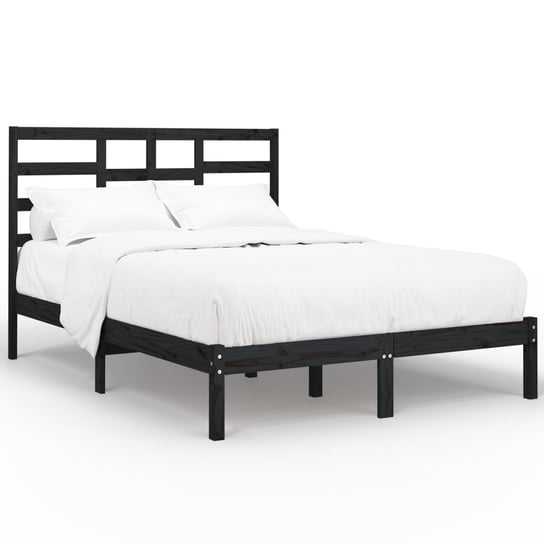 Ramka łóżka drewniana 120x200 cm - czarna Inna marka