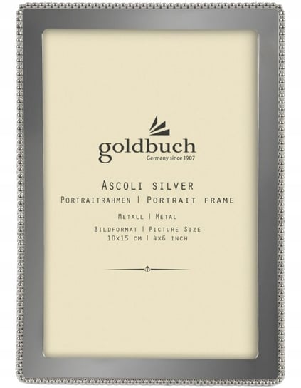 Ramka metalowa zdjęcie 10x15 srebrna z perełkami Inna marka
