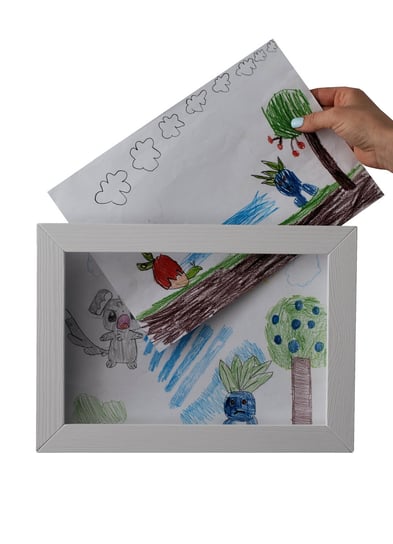 Ramka na rysunki dziecka ramki na dziecięcą sztukę BIAŁA drewutnia-art