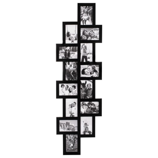 Ramka na zdjęcia 14 zdjęć multiramka 10x15 czarna Springos