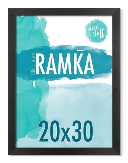 Ramka na zdjęcia 20x30 ramka 20x30 ramki na zdjęcie czarna MDF czarne foto rama Nice Stuff