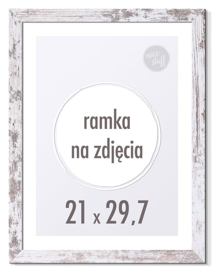 RAMKA NA ZDJĘCIA 21x29,7 cm A4 ramki 29,7x21 biała sosna Nice Stuff