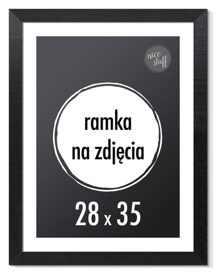 RAMKA NA ZDJĘCIA 28x35 cm ramki 35x28 czarna drewniana sosna Nice Stuff