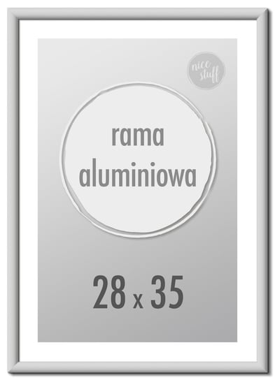 Ramka na zdjęcia 28x35 cm Ramki aluminiowe 35x28 cm srebrna Nice Stuff