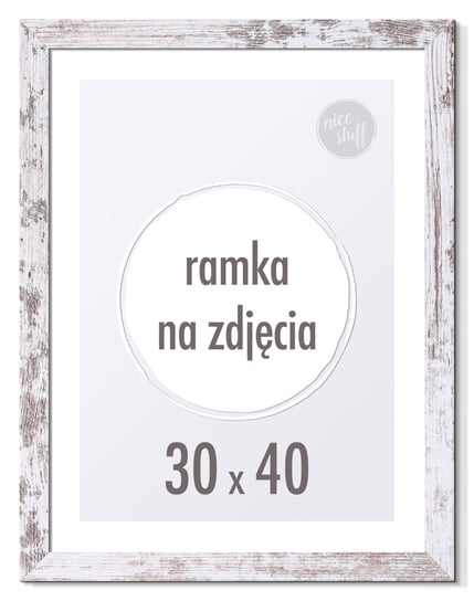 RAMKA NA ZDJĘCIA 30x40 cm ramki 40x30 biała sosna Nice Stuff