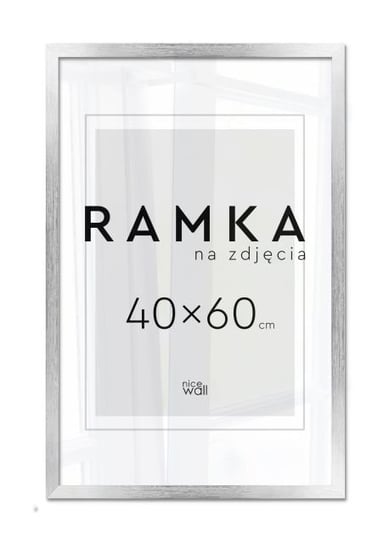 Ramka na zdjęcia 40x60 cm Srebrna Inna marka