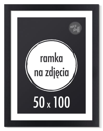 RAMKA NA ZDJĘCIA 50x100 cm foto ramki czarna 100x50 Nice Stuff