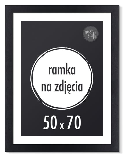 RAMKA NA ZDJĘCIA 50x70 cm B2 foto ramki czarna 70x50 Nice Stuff