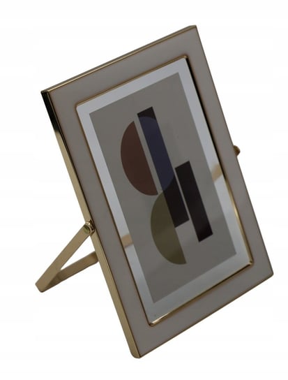 Ramka na Zdjęcia Biało-Złota Duża 22,7x28 cm Elegancka Dekoracyjna Stojąca Ewax
