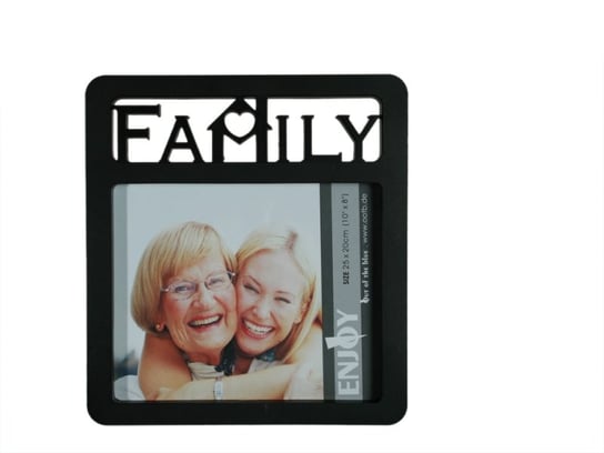 Ramka na zdjęcia, Family, czarna, 25x20 cm OOTB