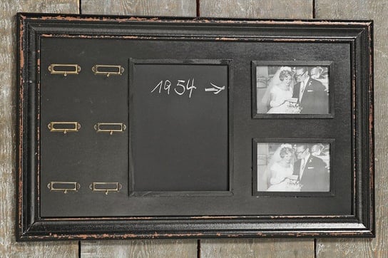 Ramka na zdjęcia z tablicą Shanghai, czarna, 68x42 cm 