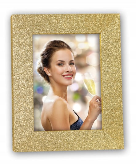 Ramka na zdjęcie błyszcząca 10x15 Glamour złota ZEP ITALIA