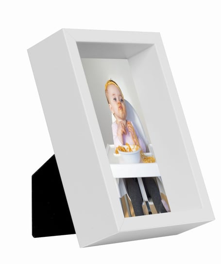Ramka na zdjęcie box głęboka 10x15 cm  stojąca i wisząca biała BD art BD art