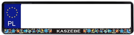 Ramka tablica rejestracyjna Kaszëbë, czarna Czec