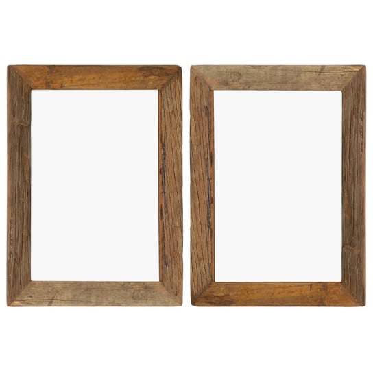 Ramki na zdjęcia, 2 szt., 40x50 cm, drewno z odzysku i szkło vidaXL