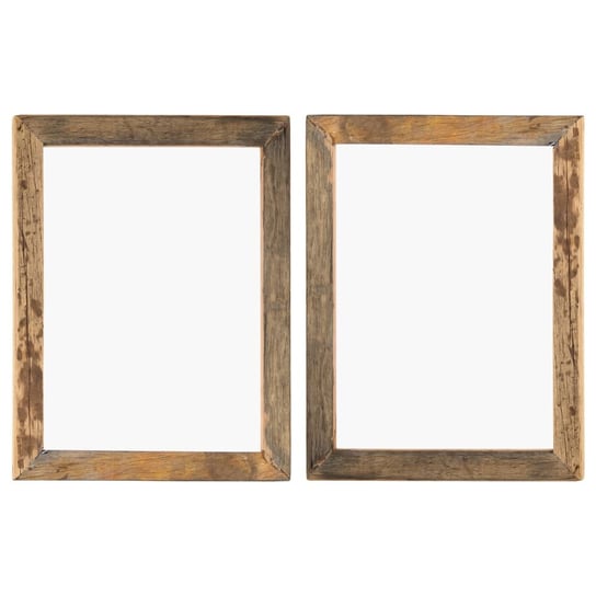 Ramki na zdjęcia, 2 szt., 50x60 cm, drewno z odzysku i szkło vidaXL