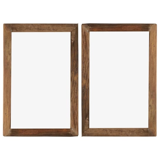 Ramki na zdjęcia, 2 szt., 50x70 cm, drewno z odzysku i szkło vidaXL