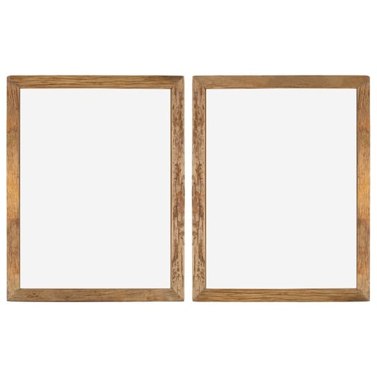 Ramki na zdjęcia, 2 szt., 90x70 cm, drewno z odzysku i szkło vidaXL