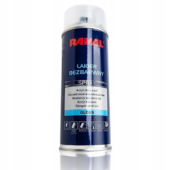 Ranal - Lakier Bezbarwny Połysk Spray 400Ml RANAL