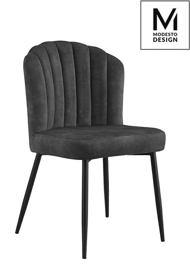 RANGO czarne krzesło welurowe Modesto Design