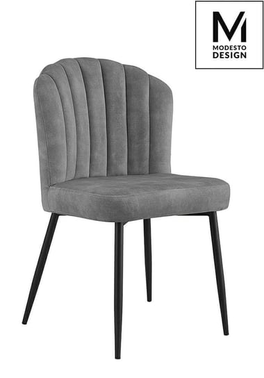 RANGO szare krzesło welurowe Modesto Design