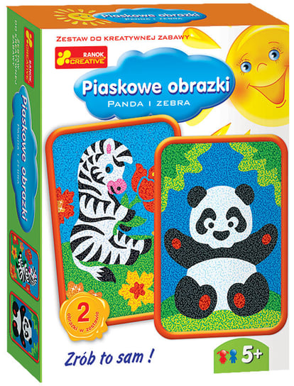 Ranok-Creative, zestaw kreatywny Piaskowe obrazki - Panda i Zebra Ranok-Creative