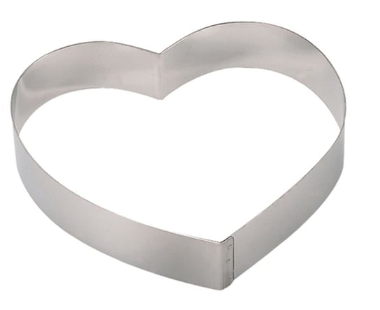 Rant w kształcie serca DE BUYER, srebrny, 18x4 cm de Buyer