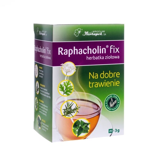 Raphacholin fix, herbata ziołowa na dobre trawienie, 20 saszetek Herbapol