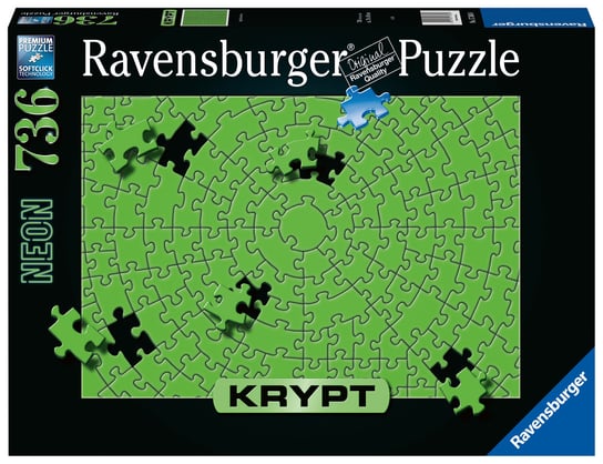 Ravensburger, puzzle 2D, Krypt, Neon Zielony, 736 el. Ravensburger