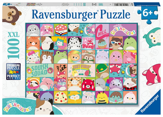 Ravensburger, puzzle 2D, XXL, Squishmallows, 100 el. Ravensburger