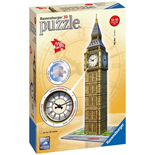 Ravensburger, puzzle 3D, Big Ben, 216 el. Ravensburger